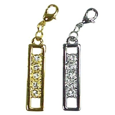 Exselle Zipper Pull with Clear Stones