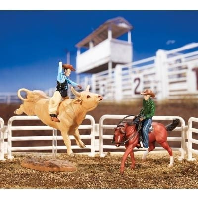 Breyer Stablemate Rodeo Play SetBk/Wh