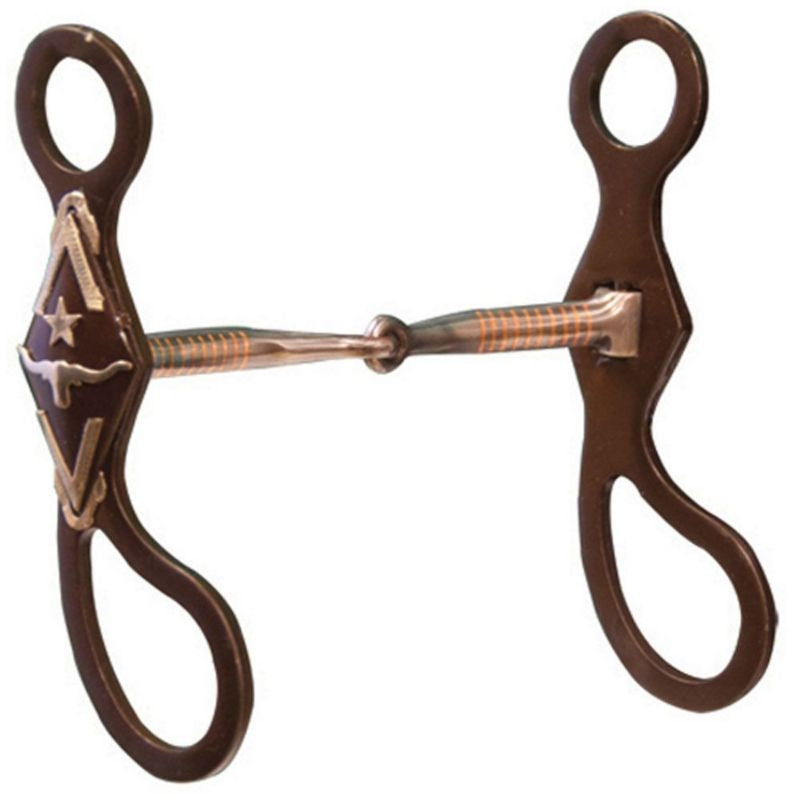 Star/Steer Antique Show Snaffle with Copper Inlay 5
