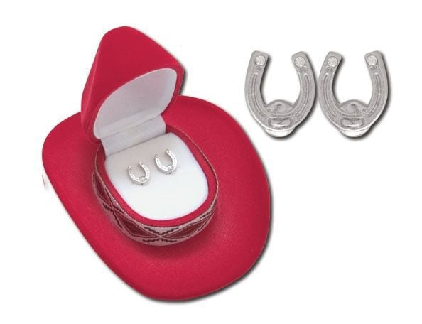 Shiny Horseshoe Earrings Steel