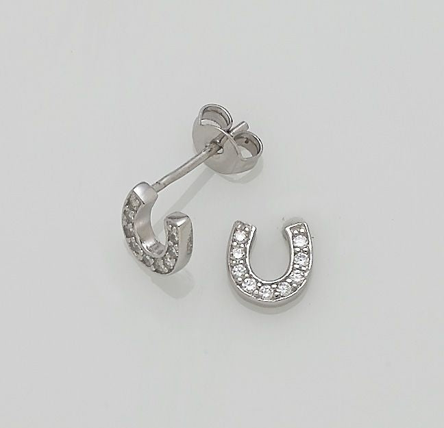 Sparkly Mi Horseshoe Earrings