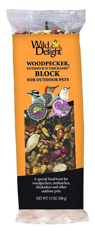 Wild Delight Woodpecker N Chickadee Block 13oz