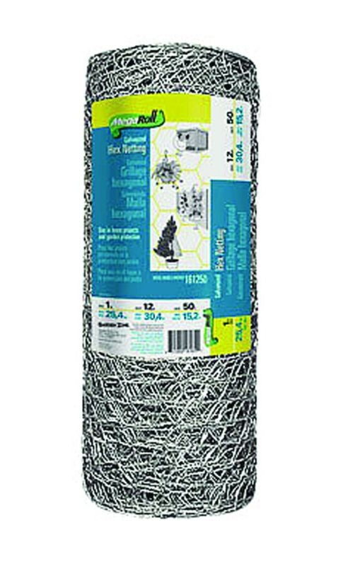 Galvanized Hex 1 in Mesh Netting 12 X 50ft