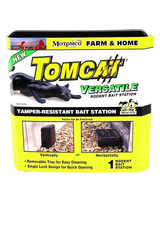 Tomcat Versatile Rodent Bait Station 9X9X4 Black
