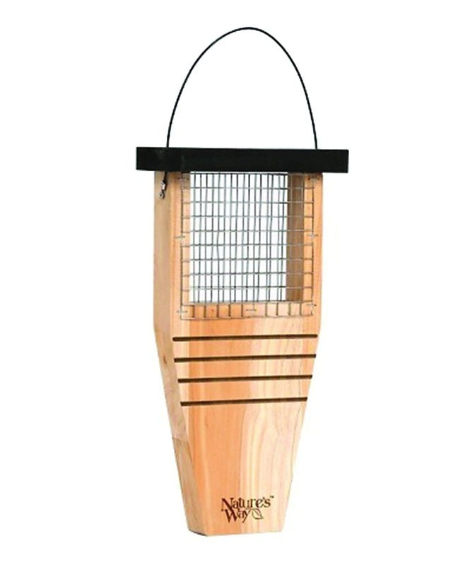 Natures Way Tail-Prop Suet Feeder 14x7.875x3 Cedar