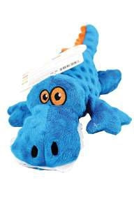 goDog Plush Blue Gator Dog Toy