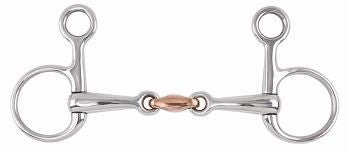 Shires Hanging Cheek Copper Lozenge Snaffle