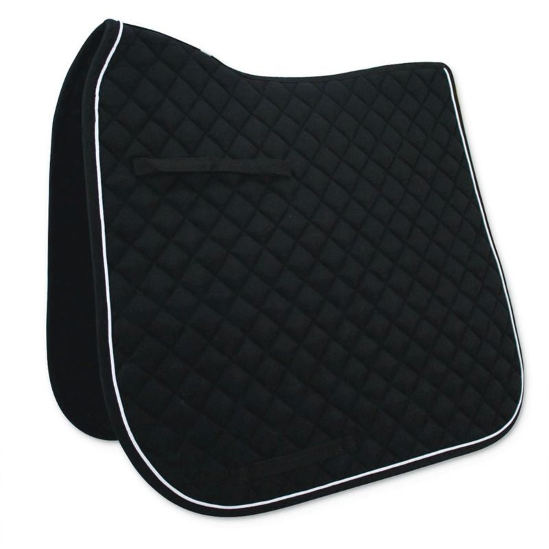 Passport Diamond-Quilted Dressage Pad 23 x43 Bk/Wh