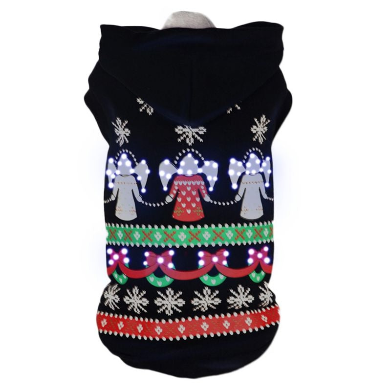 Pet Life LED Patterned Holiday Sweater Costume