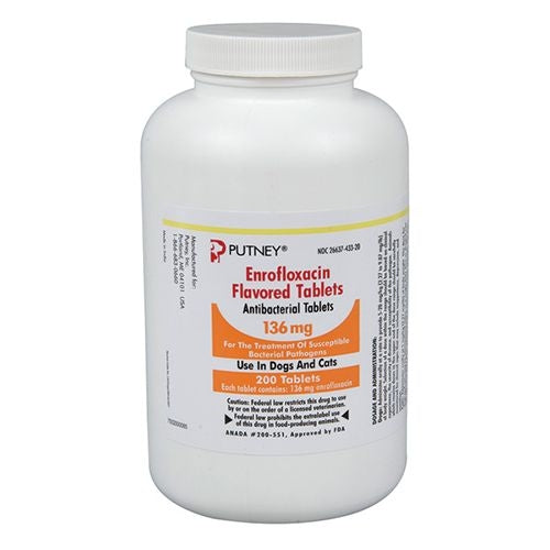 Enrofloxacin Flavored 136mg