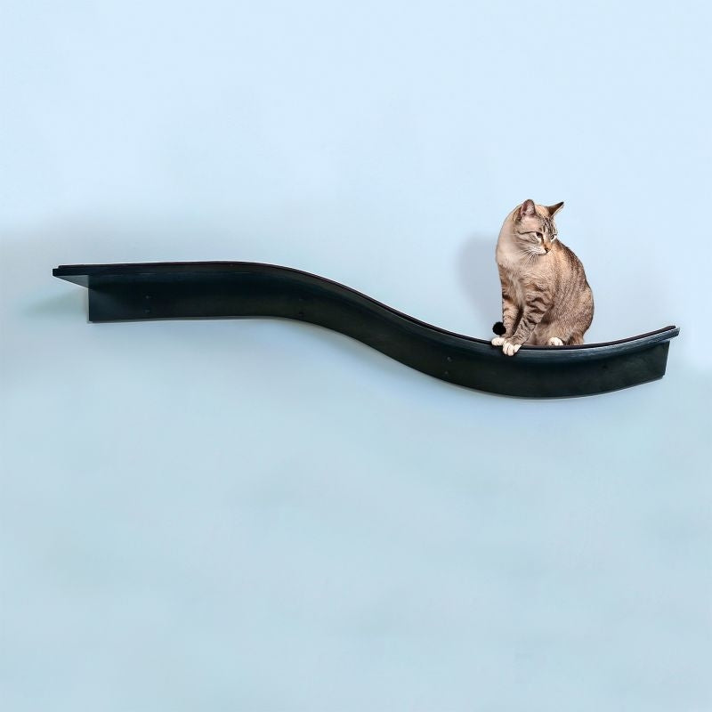Refined Feline Lotus Branch Cat Shelf