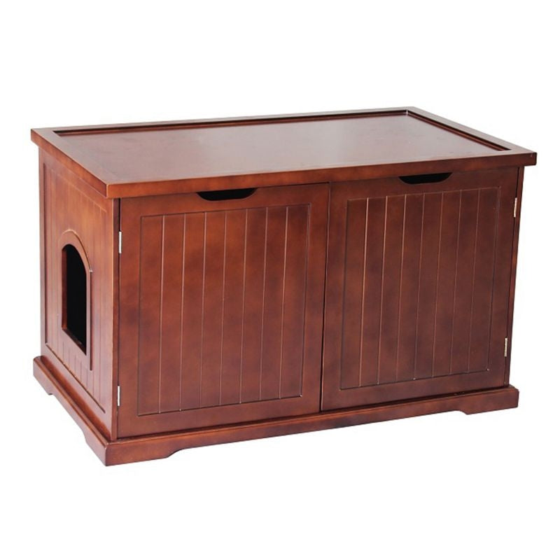 Merry Products Walnut Cat Washroom Bench