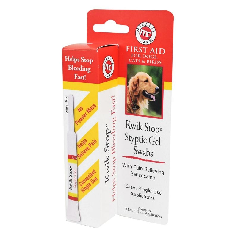 Kwik Stop Styptic Gel Swab for Pets