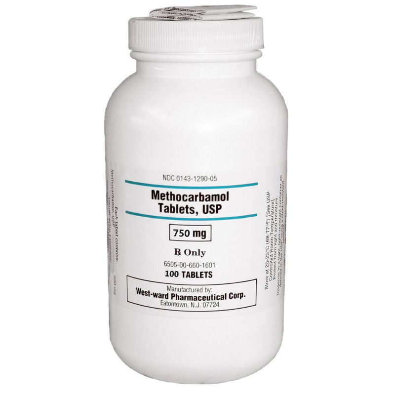 Methocarbamol for Dogs and Cats 750 mg 100 ct