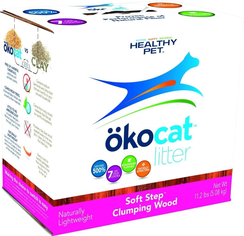 Okocat Soft Step Clumping Wood Cat Litter