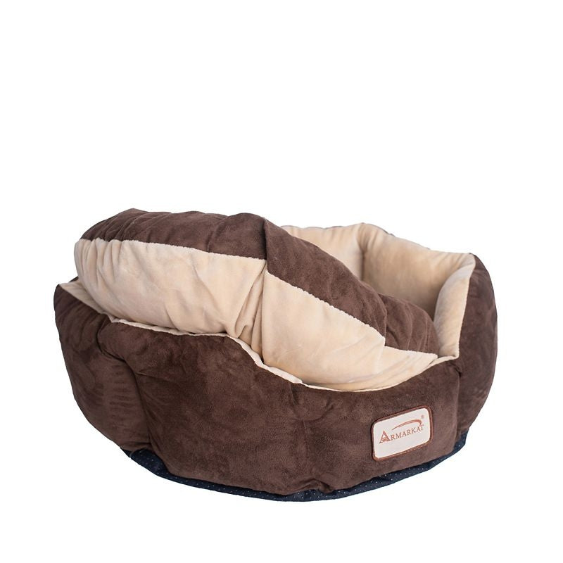 Armarkat Cozy Mocha and Beige Pet Bed