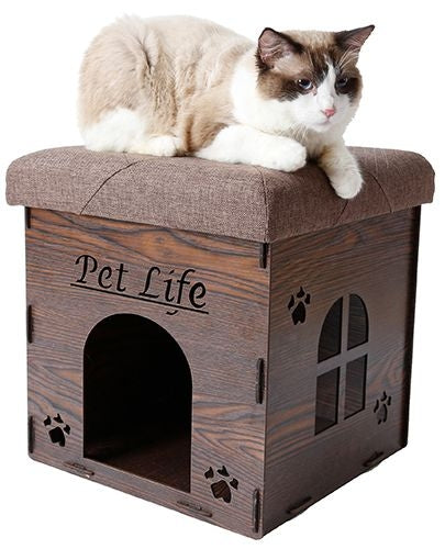 Pet Life Foldaway Collapsible Cat House