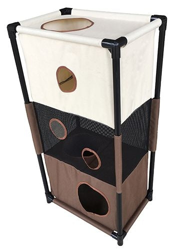 Pet Life Kitty-Square Play-Active Cat House