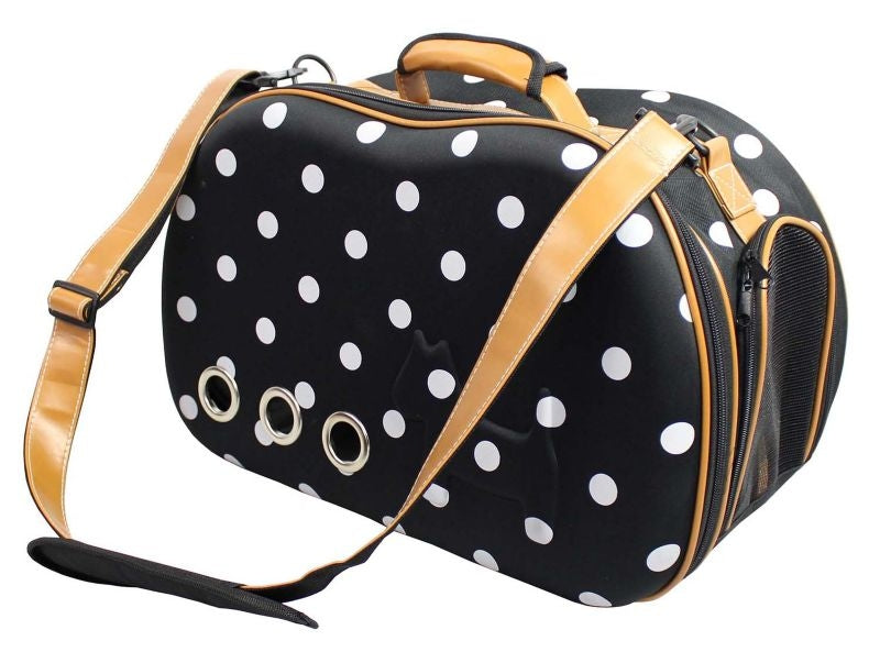 Pet Life Fashion Dotted Venta-Shell Pet Carrier