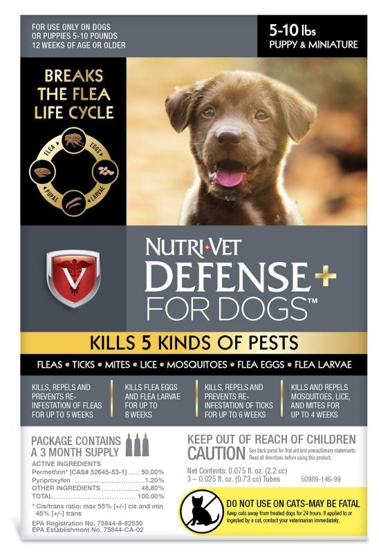 Nutri-Vet K9 Defense Plus Flea/Tick 3mos