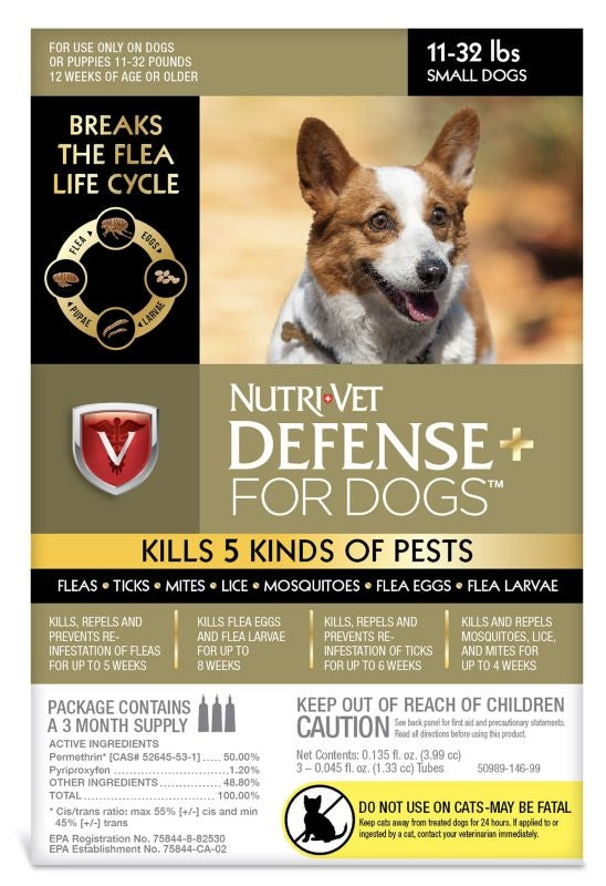 Nutri-Vet K9 Defense Plus Flea/Tick 3mos