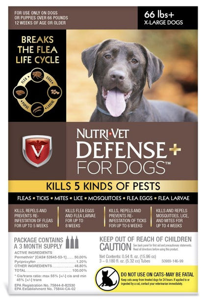 Nutri-Vet K9 Defense Plus Flea/Tick 3mos