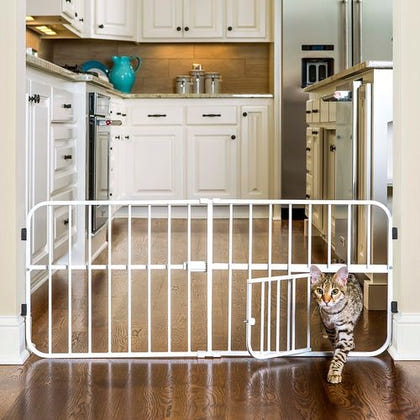 Carlson Pet Lil Tuffy Expandable Gate with Pet Door