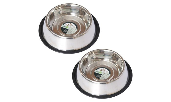 Stainless Steel Non Skid Pet Bowl 2 Pack