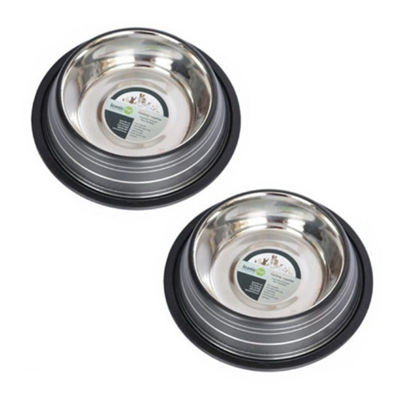 Color Splash NonSkid Pet Bowl 2 Pack