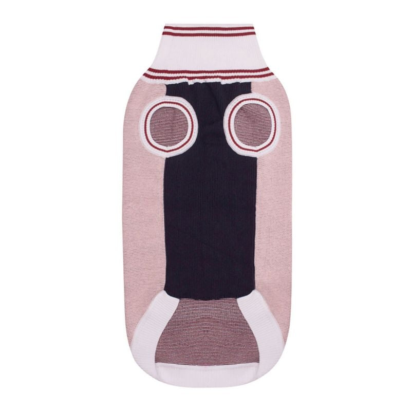 Halo Ava Knitted Dog Sweater L Navy/White