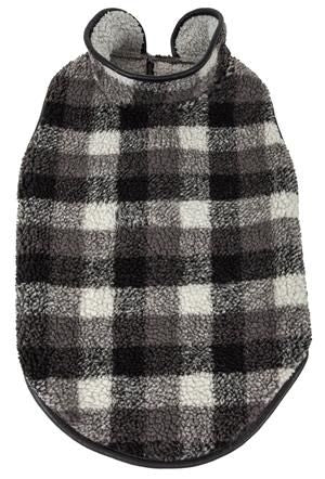 Pet Life Black Boxer Plaid Dog Coat