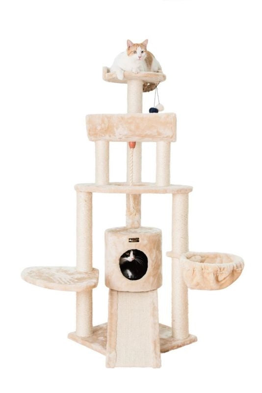 Armarkat A5806 Thick Fur Real Wood Cat Tower