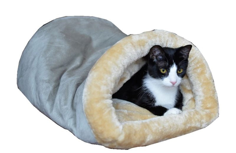 Armarkat Sage Green and Beige Soft Cave Cat Bed