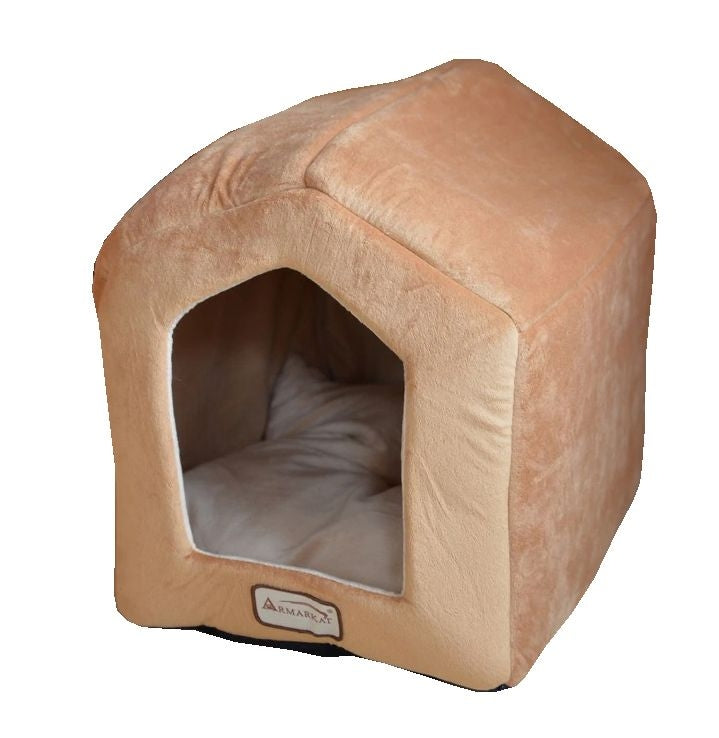 Armarkat Brown and Beige Small Indoor Cat House