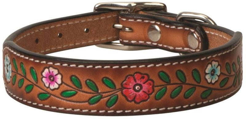 Weaver Painted Floral Dog Collar