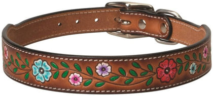 Weaver Painted Floral Dog Collar