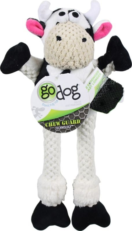 Godog Checkers Skinny Cow Dog Toy