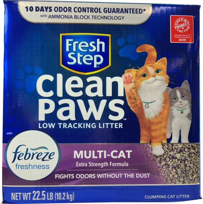 Fresh Step Clean Paws Multi Cat Litter With Febreze