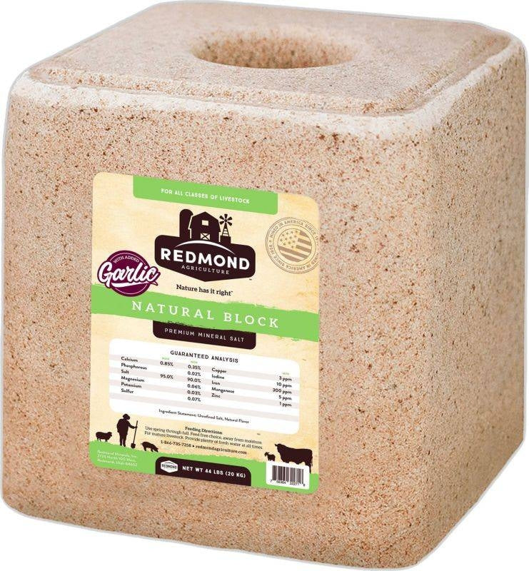 Redmond Natural Mineral Block With Garlic 44 Lb