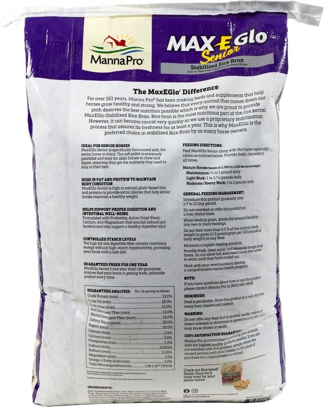 Manna Pro Max E Glo Senior Pellets