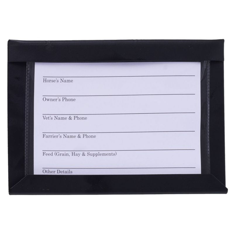 Stall Information Card Holder