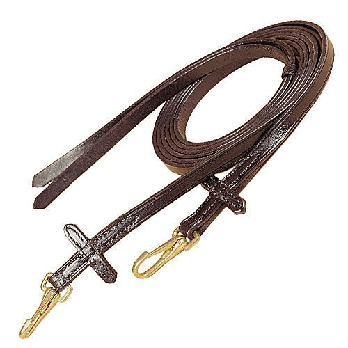 Split Bit Stop Rein - Snap Ends 5/8in x 7FT Bk/Gry