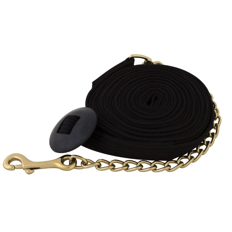 Basic Flat Cotton Web Lunge Line with Chain