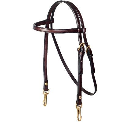 Browband Training Headstall-Snap End Arab Bk/Gry