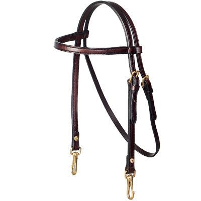 Browband Training Headstall-Snap End Arab Bk/Gry