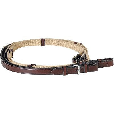 Tory Web Rein Hand Stops 60In Oak Leathertan Web