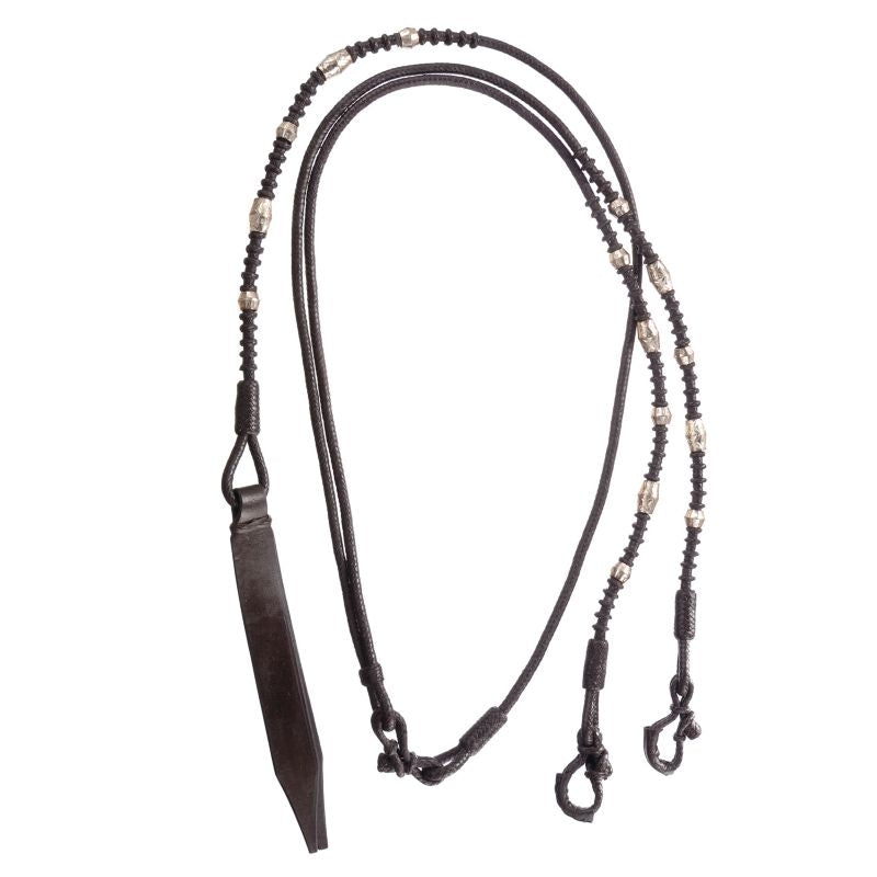 Royal King Silver Ferrule Western Romel Reins