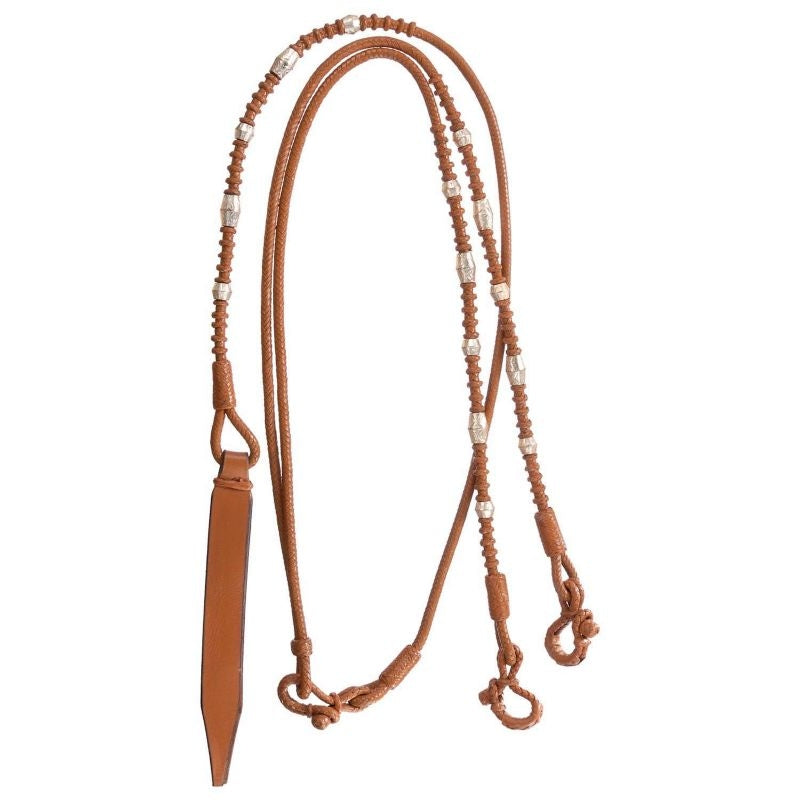 Royal King Silver Ferrule Western Romel Reins