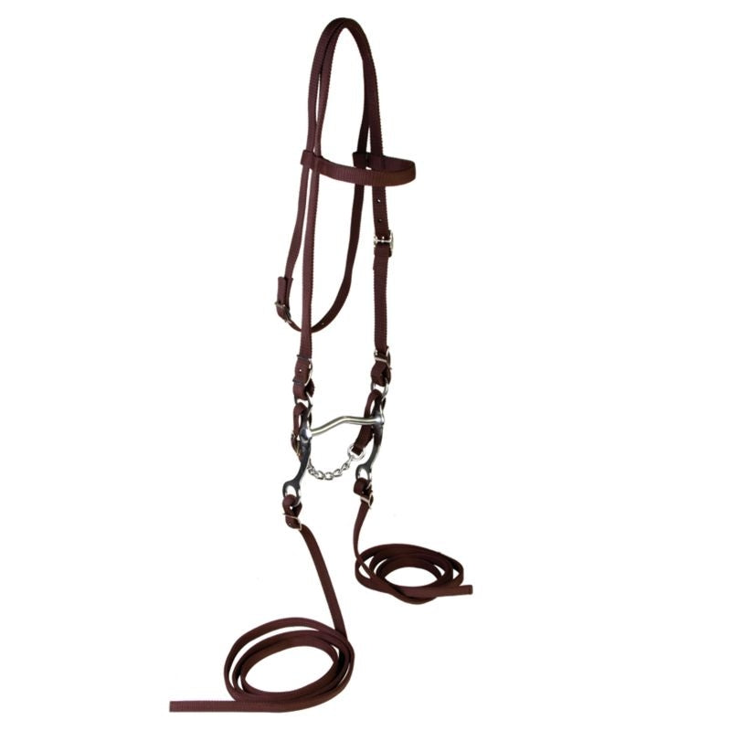 Western Poly Browband Headstall Set with Reins