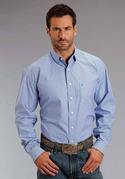 Mens Candy Stripe LS Snap Shirt